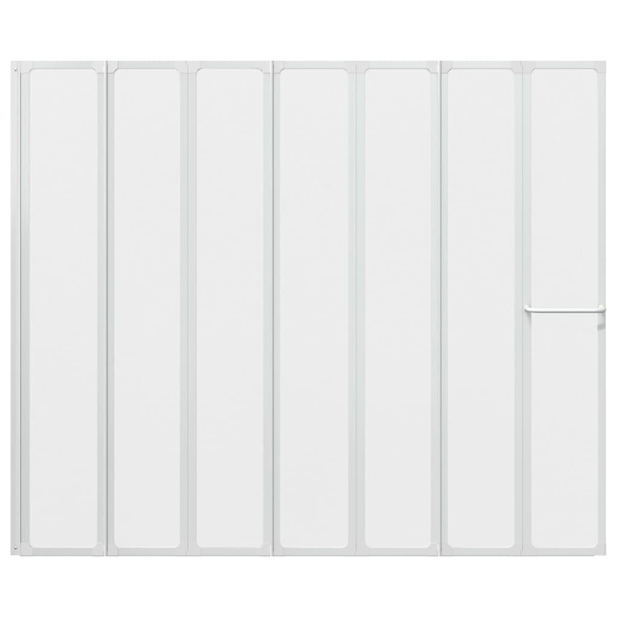 Voir la diapositive 5 : VIDAXL Pare baignoire a 7 volets avec porte-serviettes 140 x 168 cm