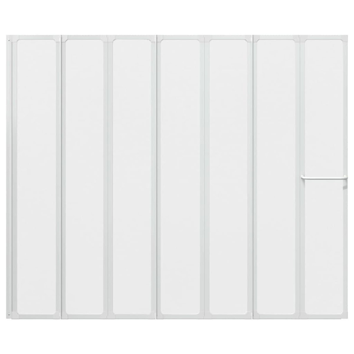 VIDAXL Pare baignoire a 7 volets avec porte-serviettes 140 x 168 cm