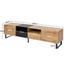 Voir la diapositive 3 : MERAX Meuble tv naturel 190 cm mdf