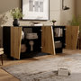 Voir la diapositive 5 : MERAX Buffet 4 porte(s) 0 tiroir(s) - 160 cm naturel panneau de particules