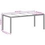 Voir la diapositive 6 : VIDAXL Table de jardin avec dessus en verre blanc resine tressee