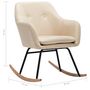 Voir la diapositive 6 : VIDAXL Chaise a bascule Creme Tissu