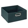 Voir la diapositive 2 : FIVE Lot de 6 boites de rangement en tissu - 31x31x15cm - Bleu Pétrol