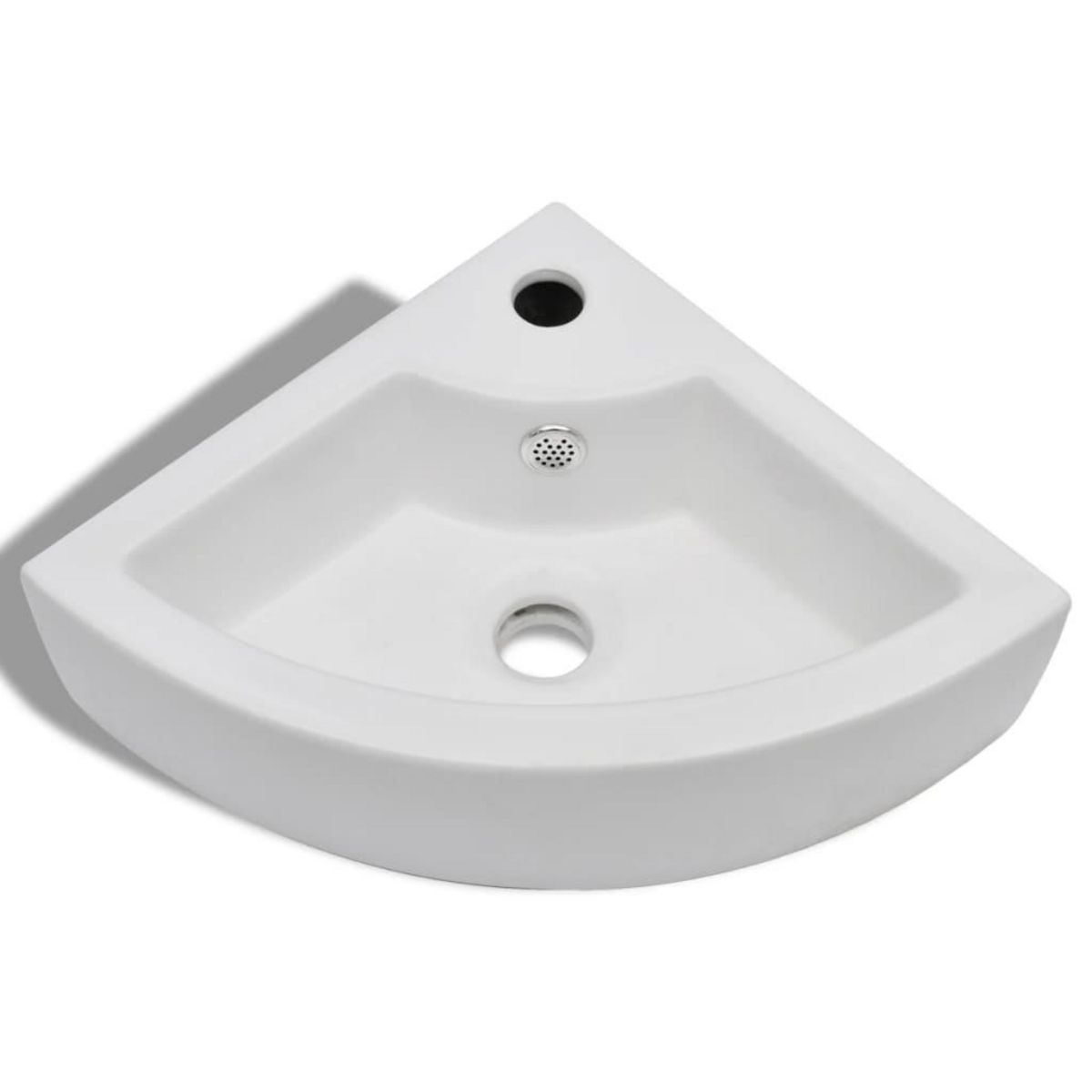 VIDAXL Lavabo avec trou de trop-plein 45x32x12,5 cm Blanc