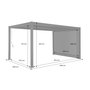Voir la diapositive 3 : SWEEEK Pergola bioclimatique aluminium et acier 3x4m lames orientables + store 3m PALACE anthracite