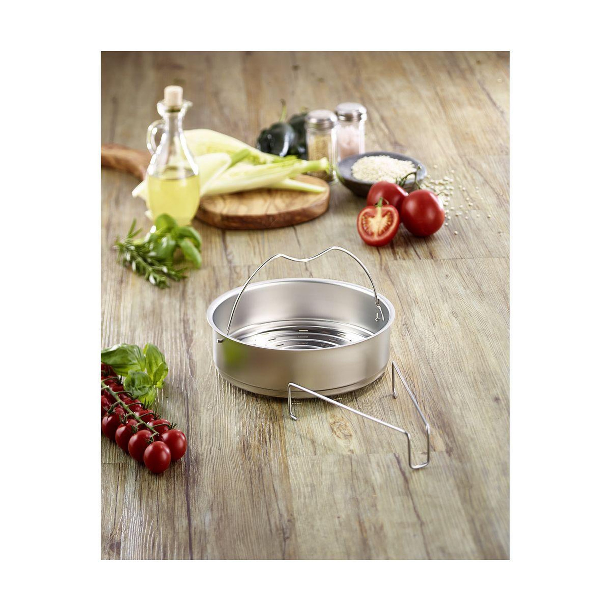 Voir la diapositive 3 : Fissler Panier vapeur Vitavit Perforated inset 22 cm