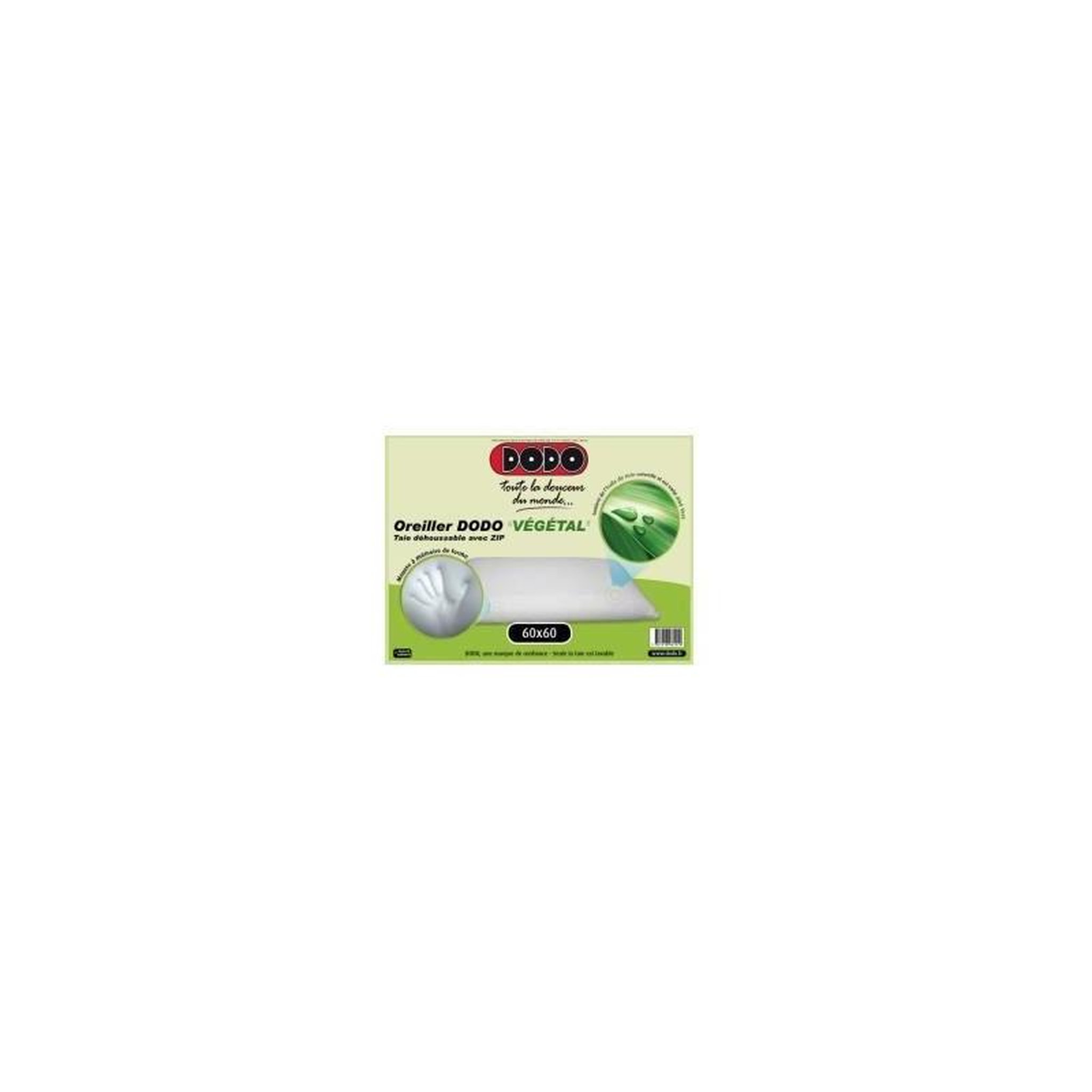 Voir la diapositive 2 : DODO DODO Oreiller Vegetal - 100% polyester - 60x60 cm