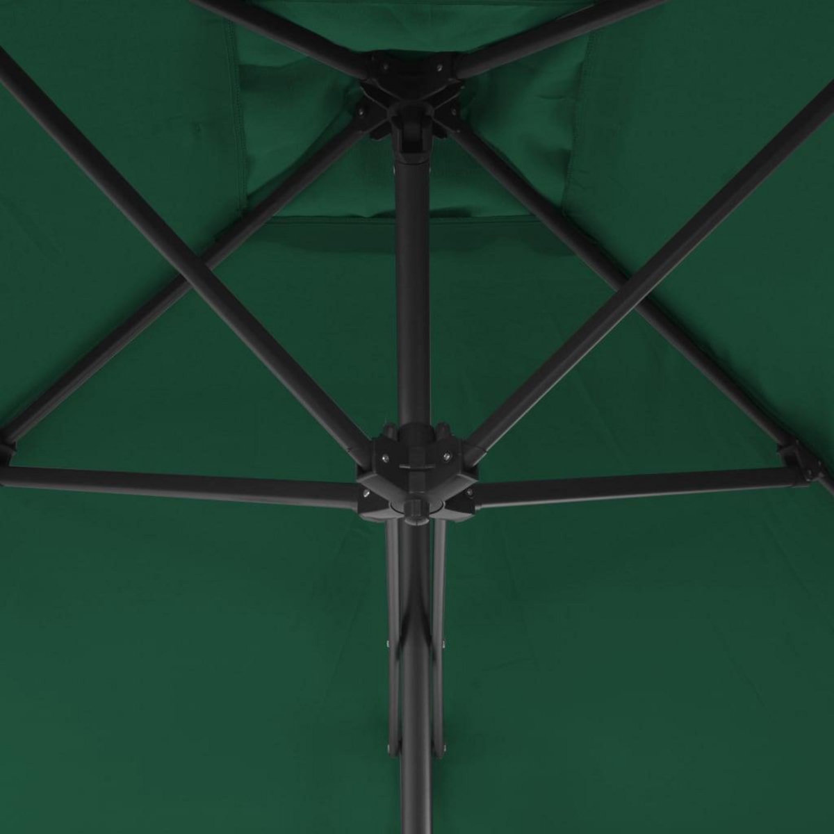 VIDAXL Parasol d'exterieur avec mat en acier 300 cm Vert