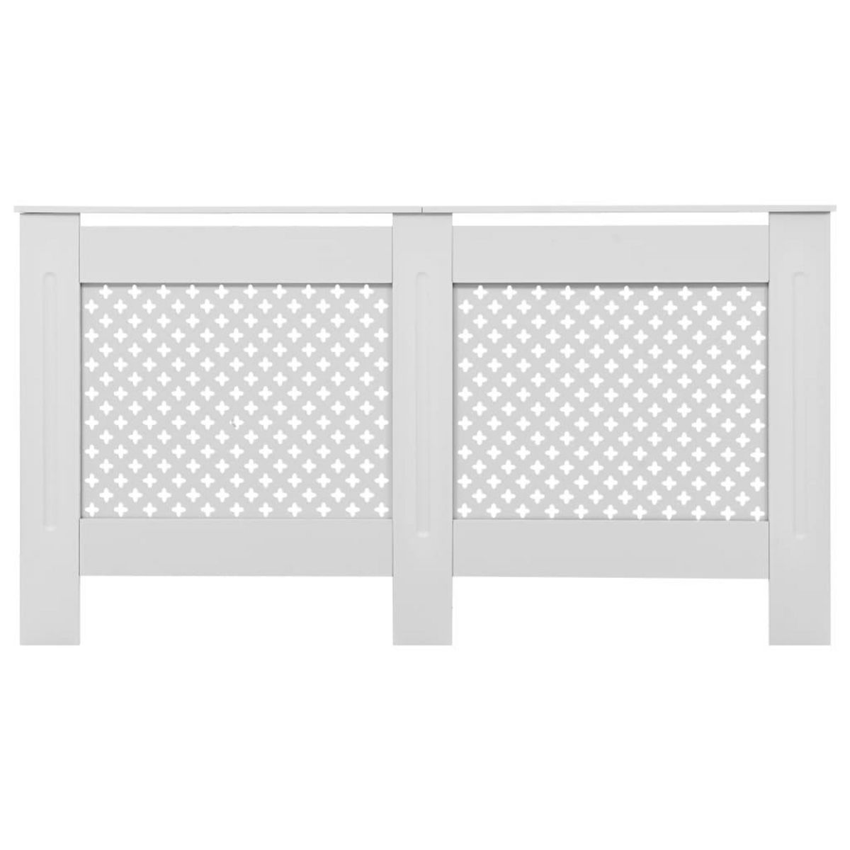 VIDAXL Cache-radiateurs 2 pcs Blanc 152x19x81,5 cm MDF