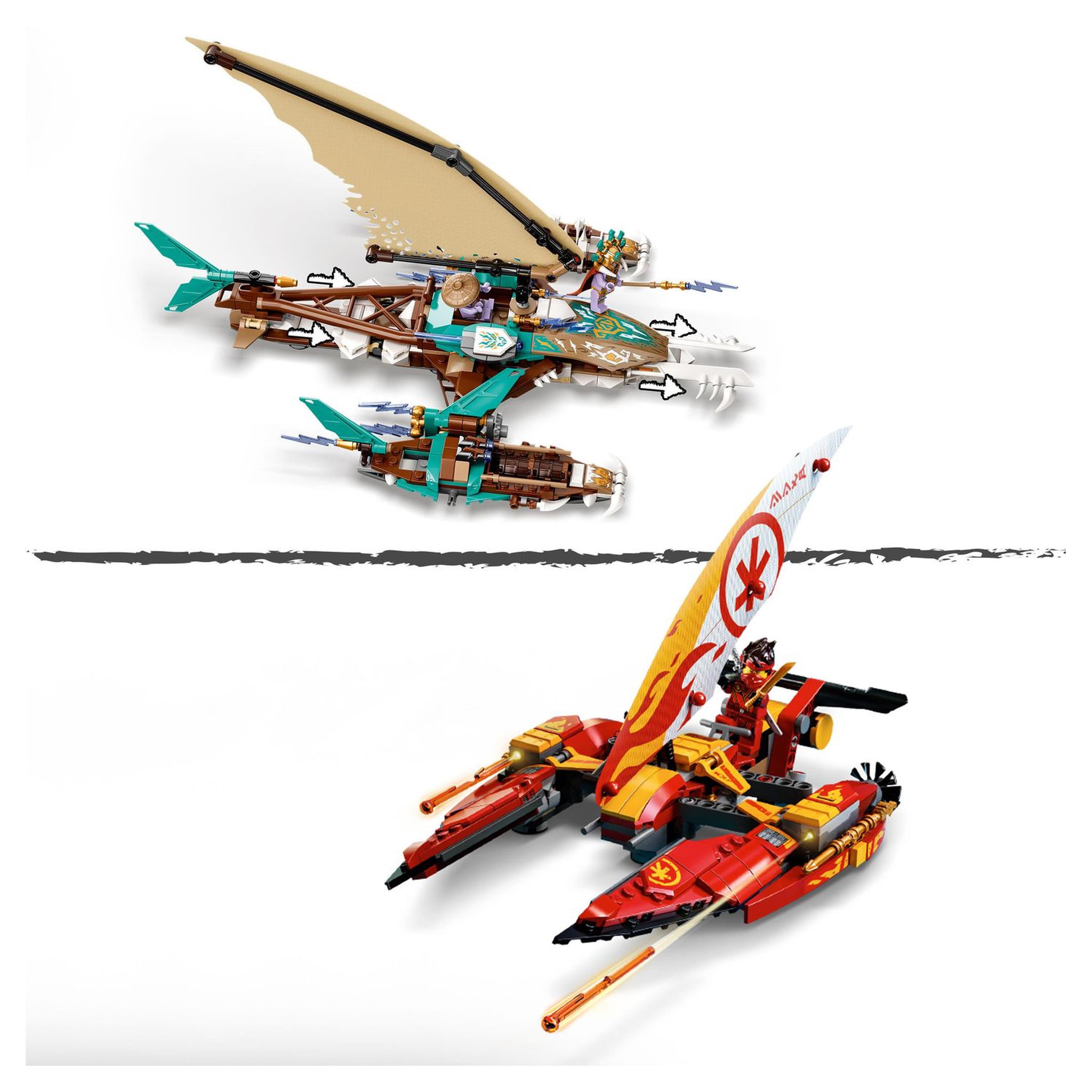 Voir la diapositive 5 : LEGO Ninjago 71748 - La bataille de catamarans