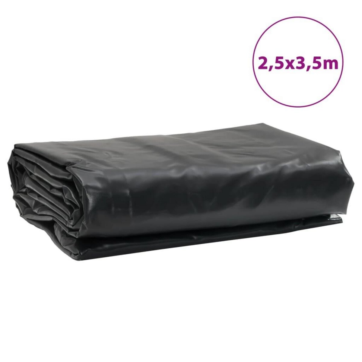 VIDAXL Bache anthracite 2,5x3,5 m 600 g/m²