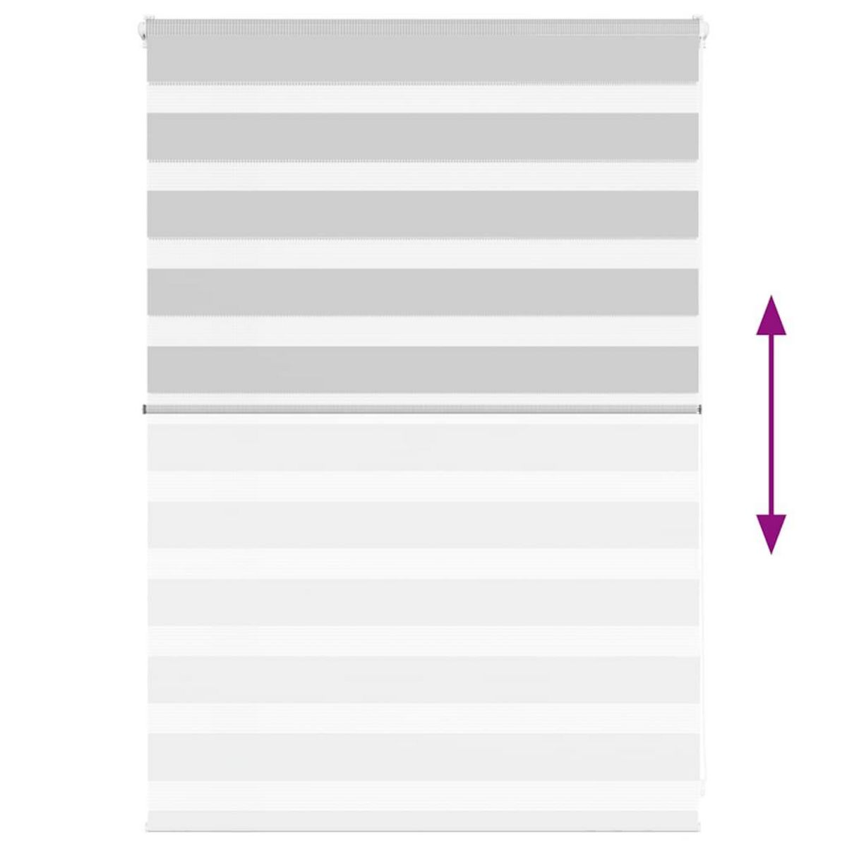 VIDAXL Store zebre gris clair largeur du tissu 100,9 cm polyester