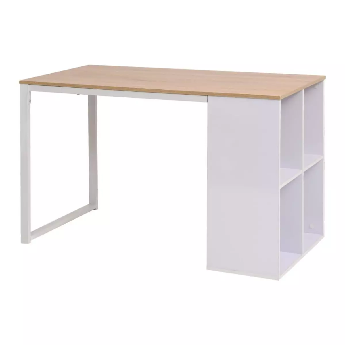 VIDAXL Table d'ecriture 120x60x75 cm Chene et blanc