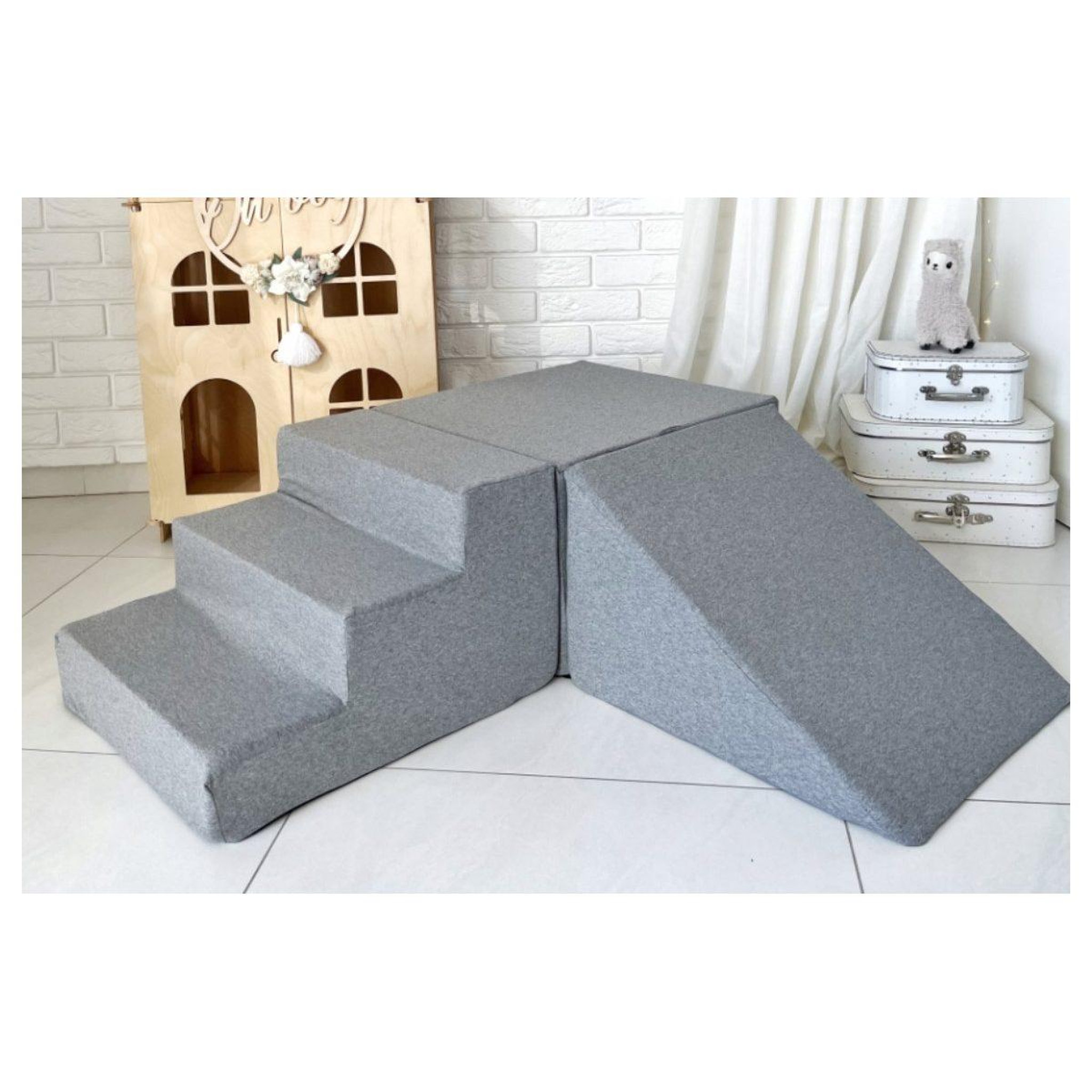 Voir la diapositive 2 : MONIO FOR KIDS Jeu en mousse - 3 éléments gris