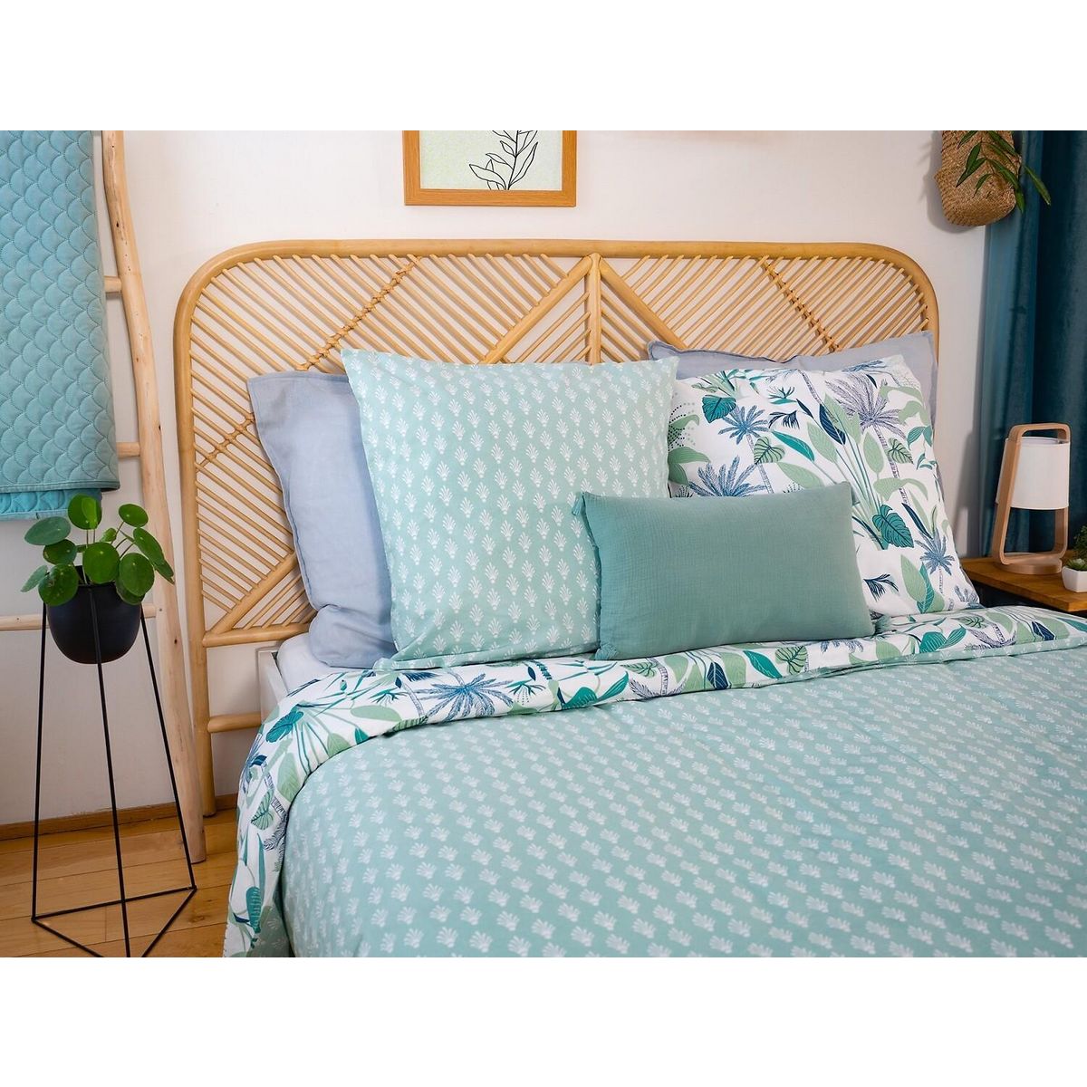 Home collection Parure housse de couette 100% coton 57fils alisco