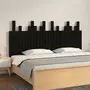 VIDAXL Tete de lit murale Noir 166x3x80 cm Bois massif de pin