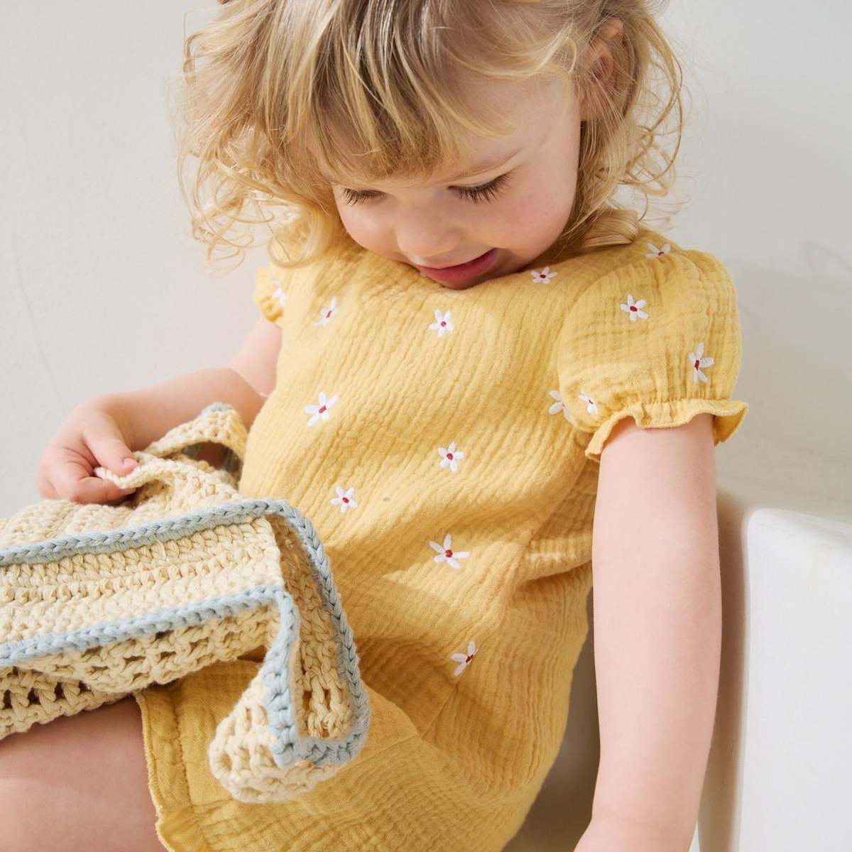 Petit Béguin Barboteuse bébé en gaze de coton Camila