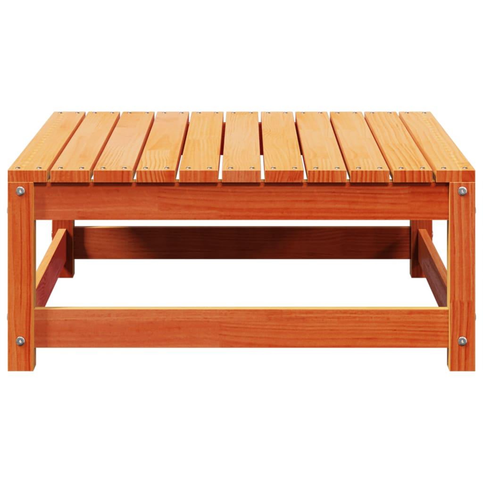 Voir la diapositive 5 : VIDAXL Repose-pied de jardin cire marron 70x70x30cm bois de pin massif