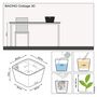 Voir la diapositive 6 : LECHUZA LECHUZA Jardiniere BACINO Cottage ALL-IN-ONE 30x30 cm marron sable