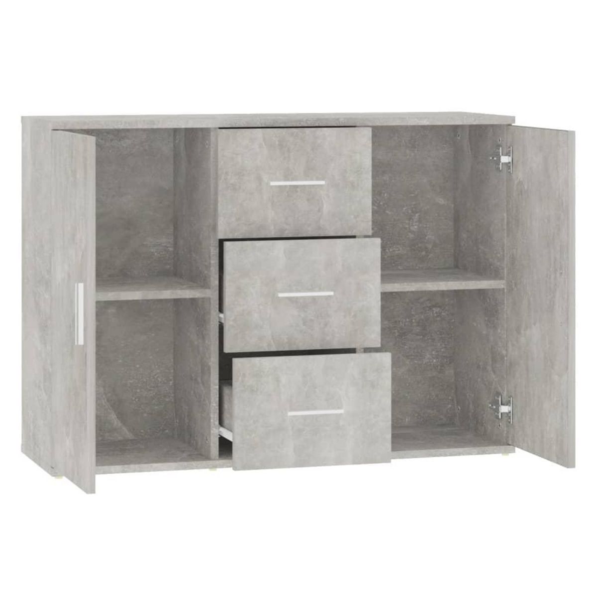VIDAXL Buffet Gris beton 91x29,5x65 cm Bois d'ingenierie