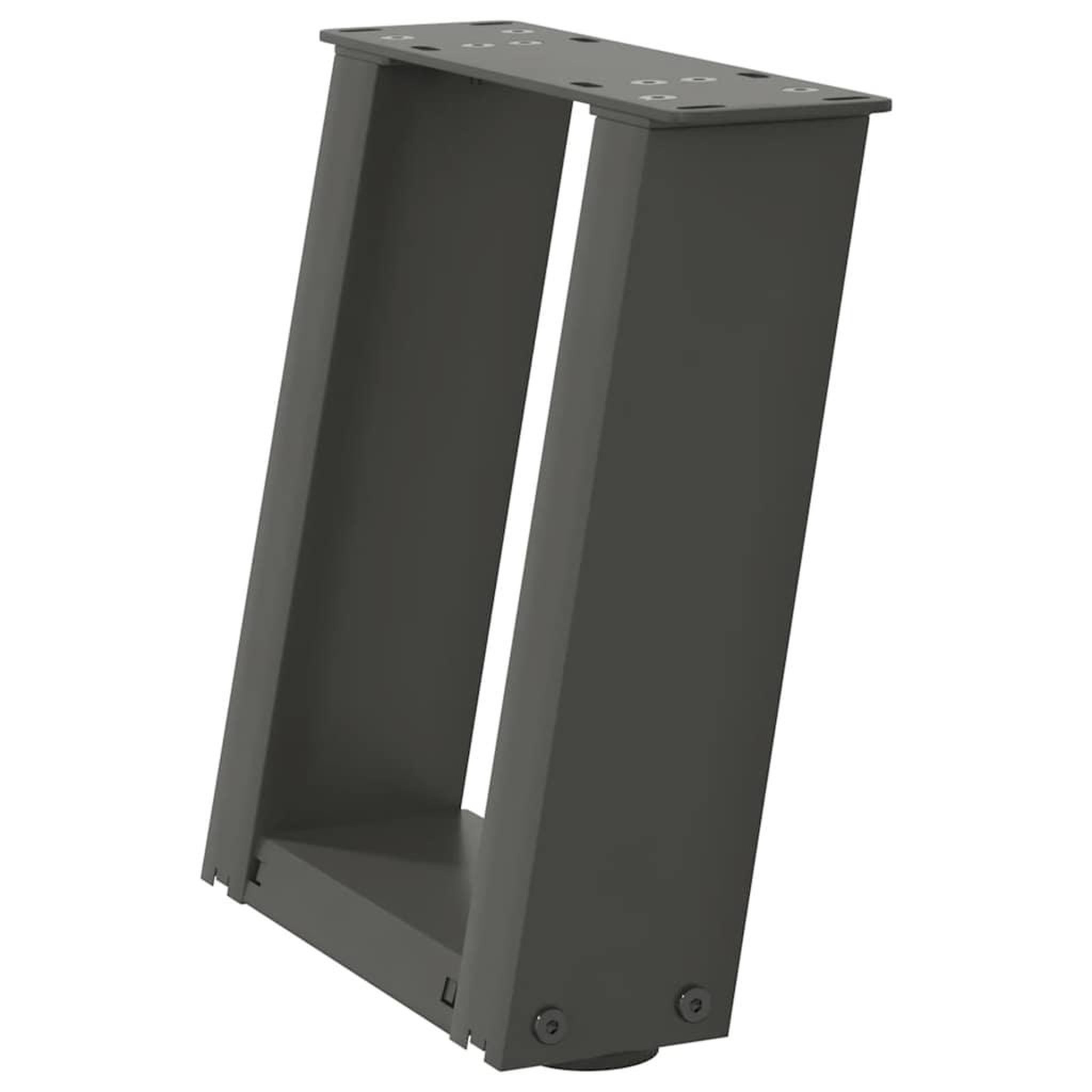 Voir la diapositive 4 : VIDAXL Pieds de table basse forme de U 2 pcs anthracite 30x(30-31) cm