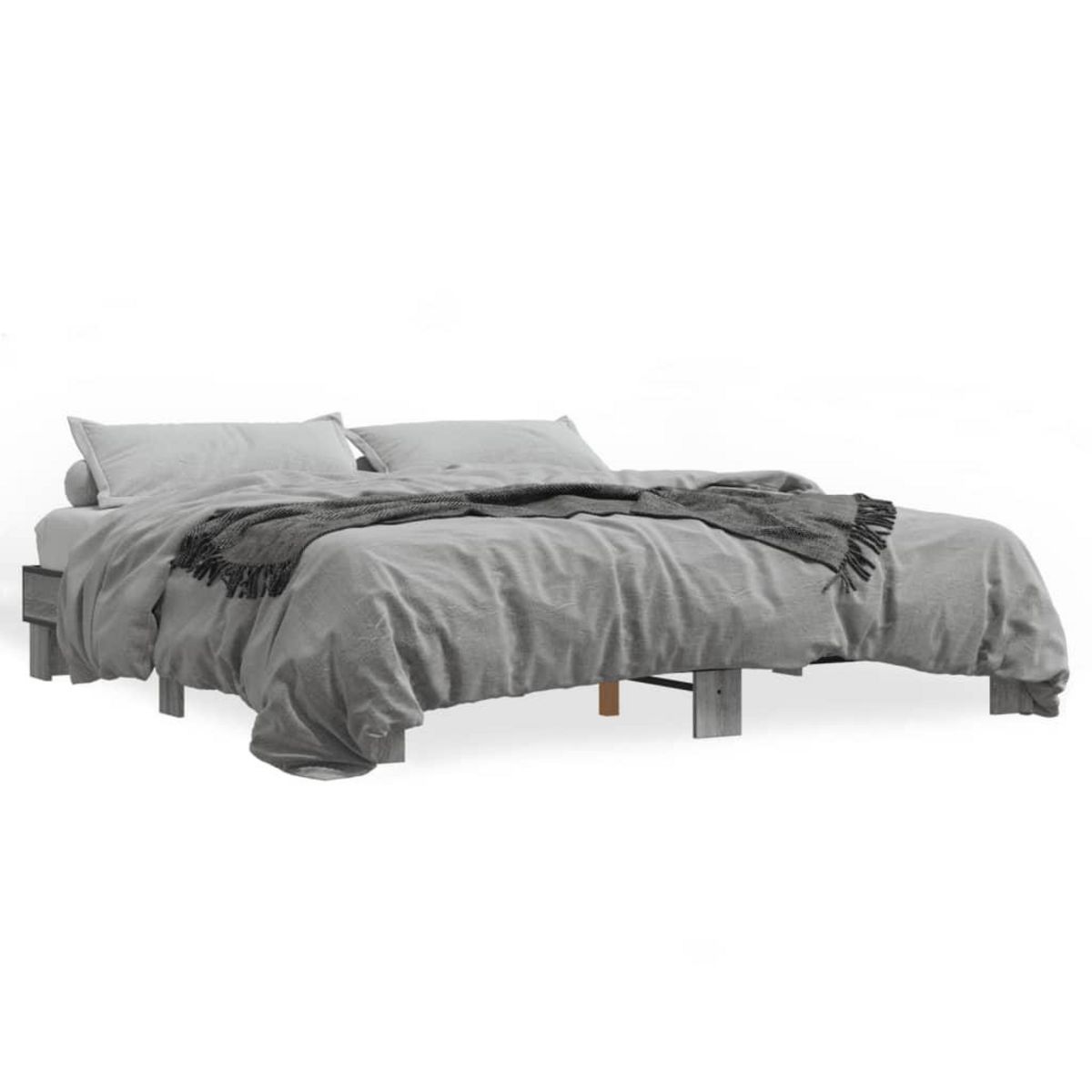 VIDAXL Cadre de lit sans matelas sonoma gris 180x200 cm
