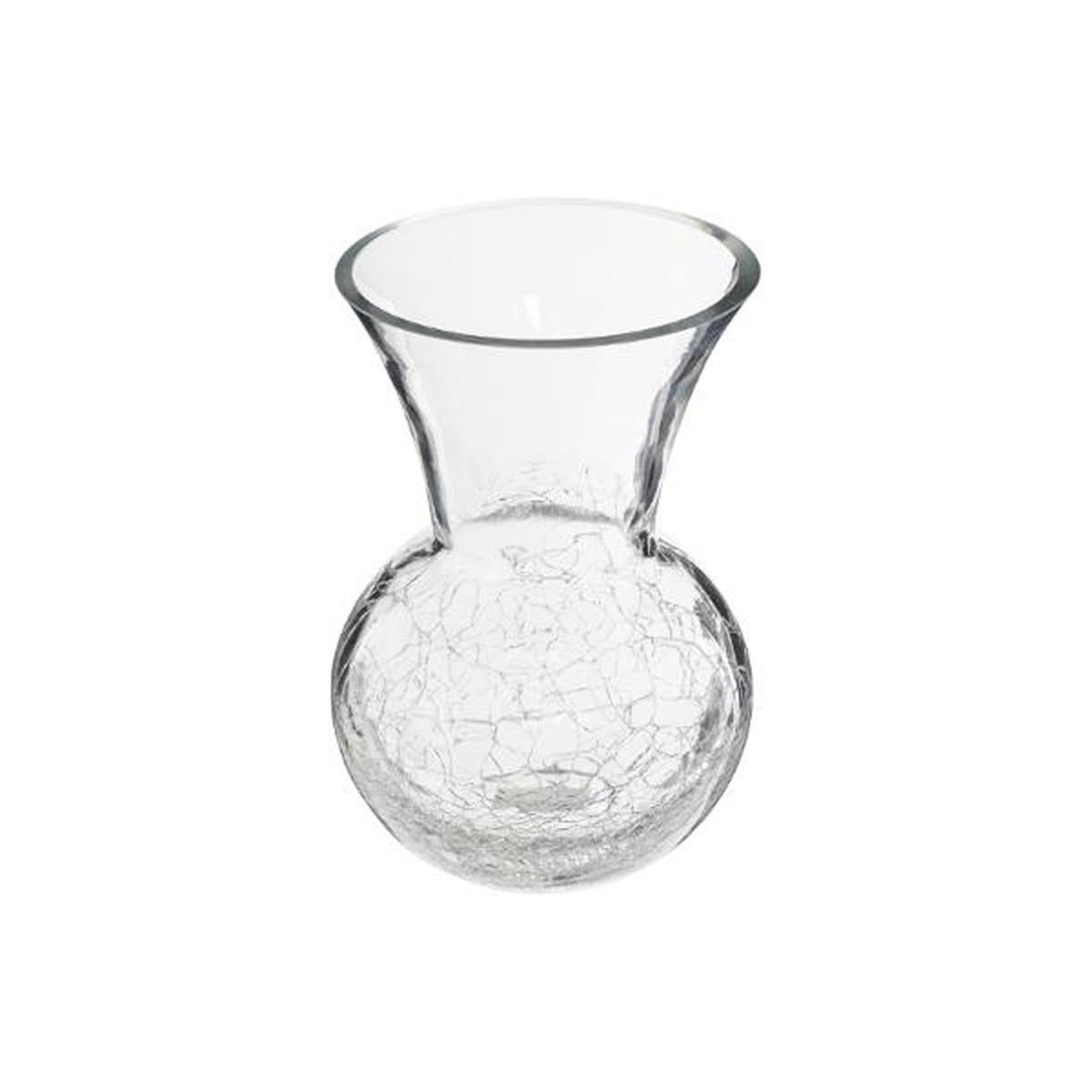 ATMOSPHERA Vase en verre  craquelé  22cm transparent