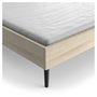 Voir la diapositive 7 : Lit double 160cm avec tête de lit décor effet cannage HANOÏ