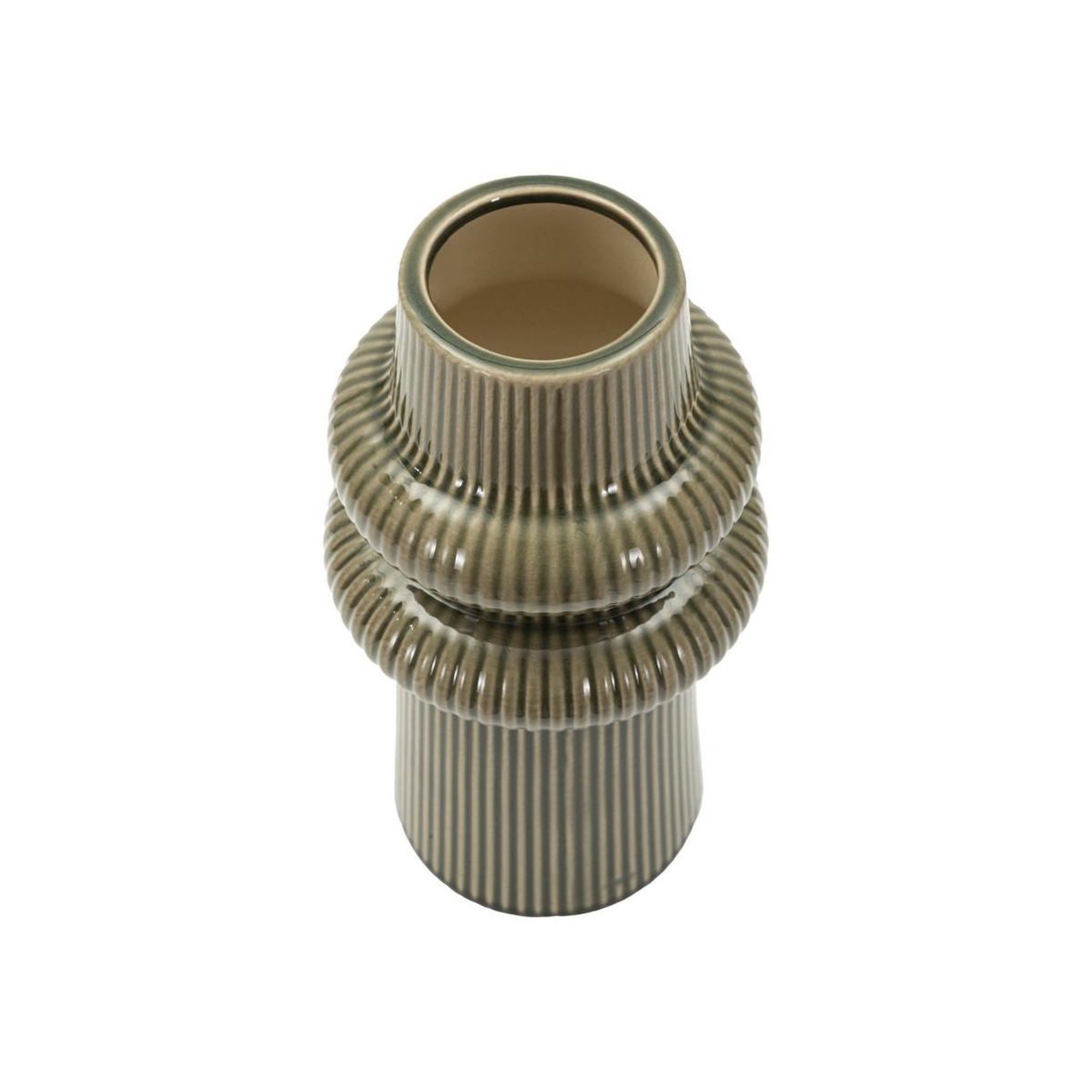 Voir la diapositive 2 : Paris Prix Vase design en céramique  armony  25cm vert