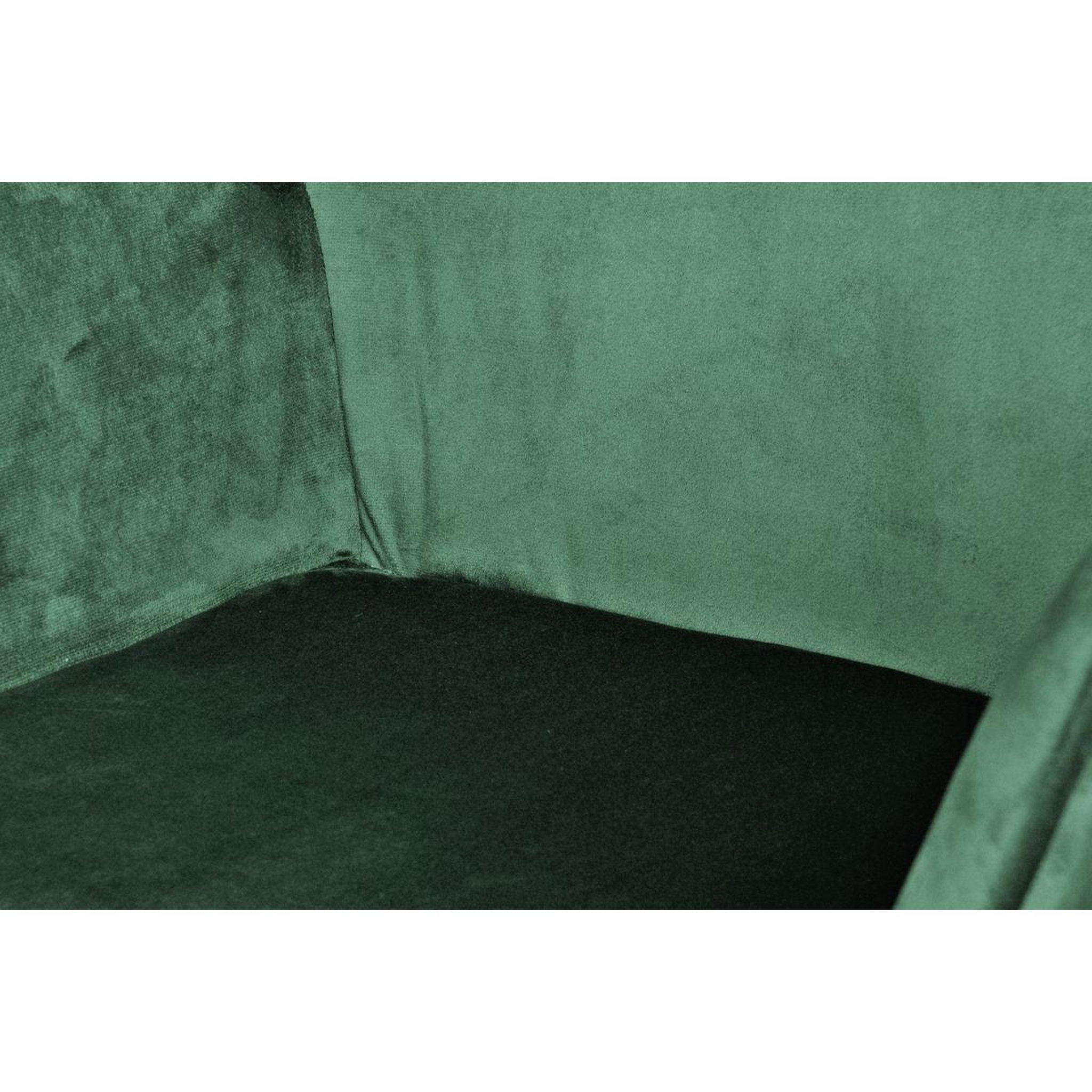 Voir la diapositive 3 : Paris Prix Chaise design en velours  eliot  87cm vert
