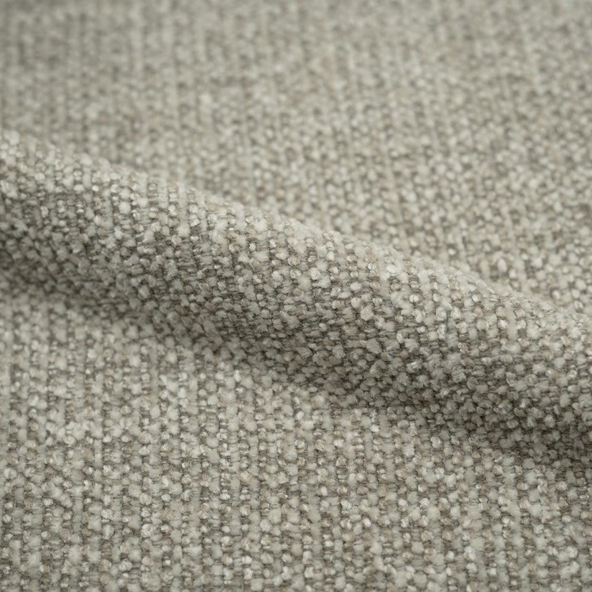 Voir la diapositive 3 : MAISON PAVANE Canapé d'angle modulable 4 places en tissu beige chiné-nova