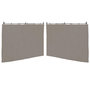 Voir la diapositive 3 : ID MARKET Lot de 2 rideaux pour pergola taupe 3 et 4 M panneaux muraux avec fermeture éclair