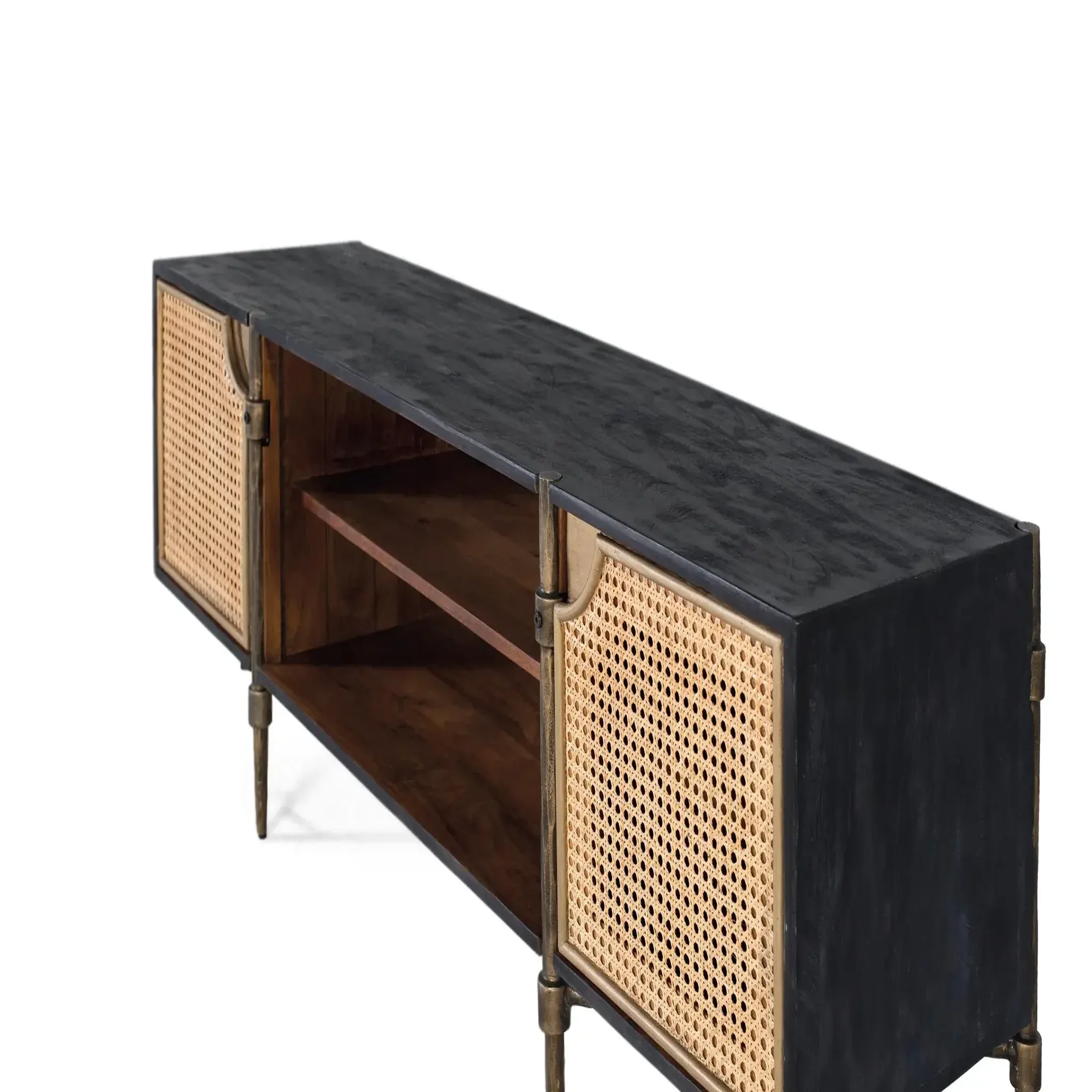 Voir la diapositive 3 : GINER Y COLOMER SL Meuble tv en bois de manguier 150 cm style contemporain artisanal