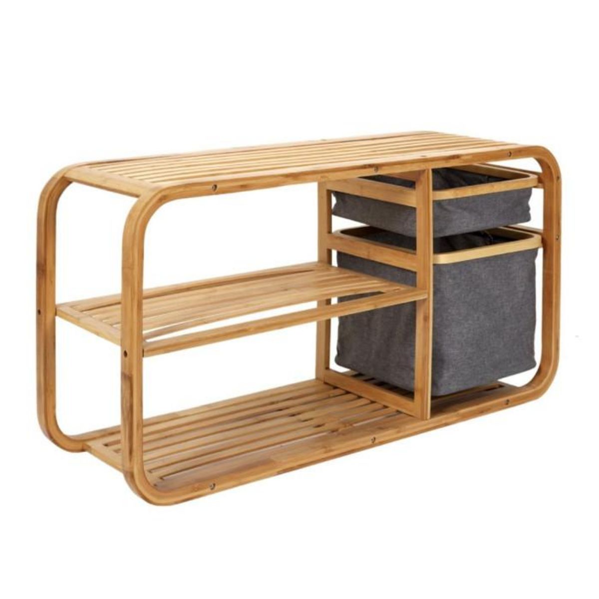 Paris Prix Banc avec Rangements  Bambou  94cm Naturel