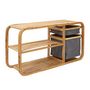 Voir la diapositive 3 : Paris Prix Banc avec Rangements  Bambou  94cm Naturel