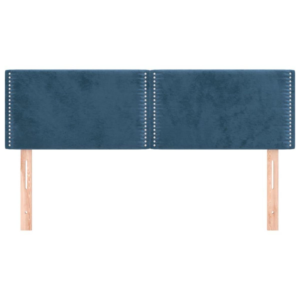 VIDAXL Tetes de lit 2 pcs Bleu fonce 72x5x78/88 cm Velours