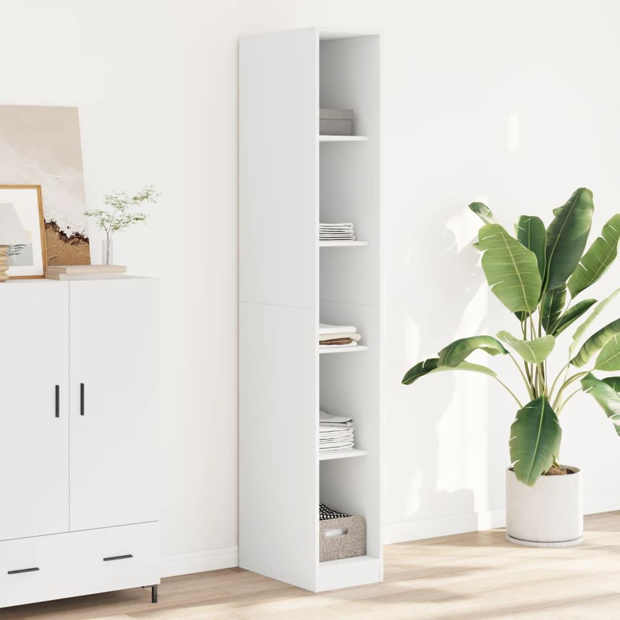 VIDAXL Garde-robe Blanc 30x50x200 cm Bois d'ingenierie