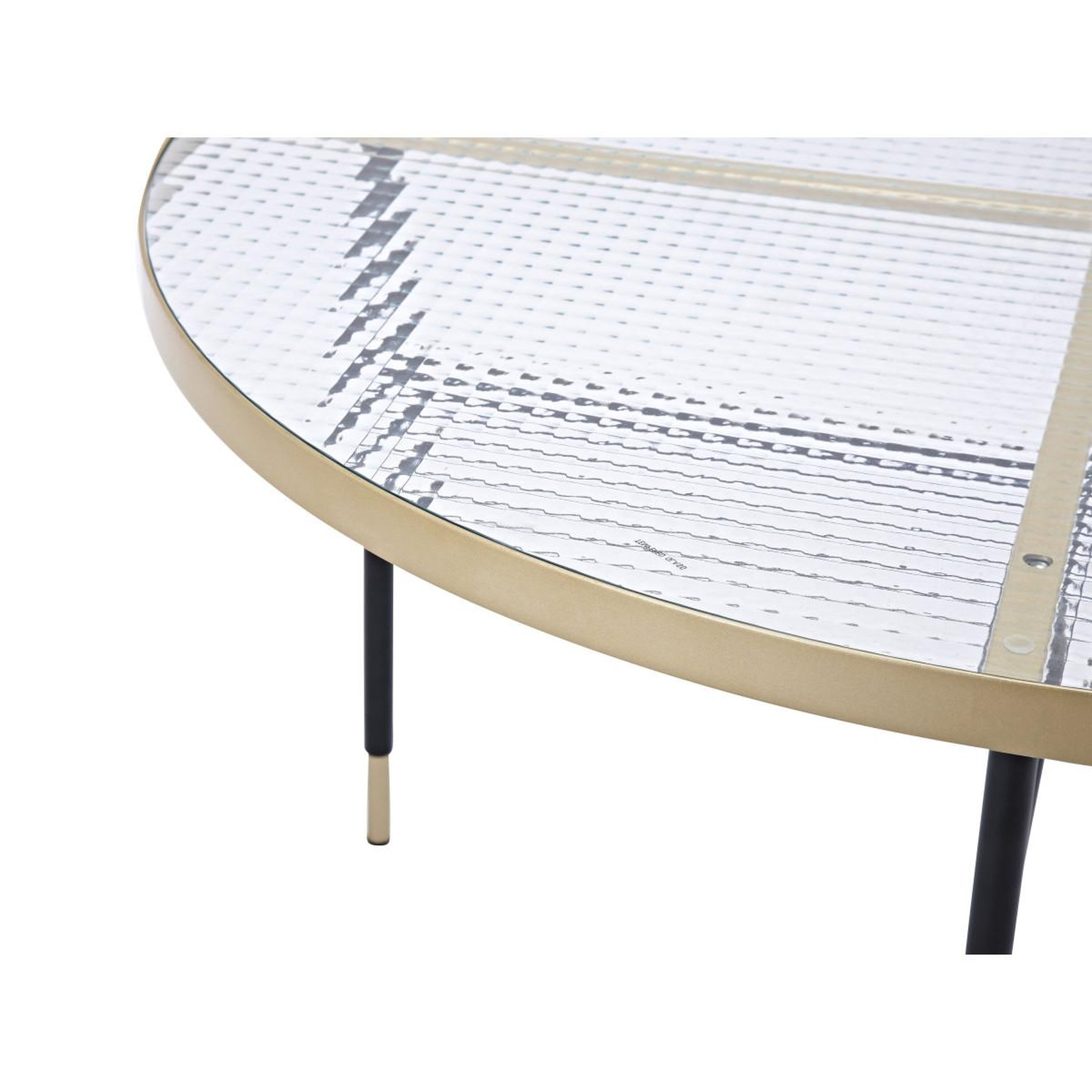 Voir la diapositive 6 : Paris Prix Table basse design en verre  bubbles  98cm or