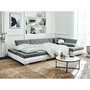 Voir la diapositive 4 : LISA DESIGN Vermont - canapé panoramique d'angle droit - 7 places - convertible - en simili et tissu