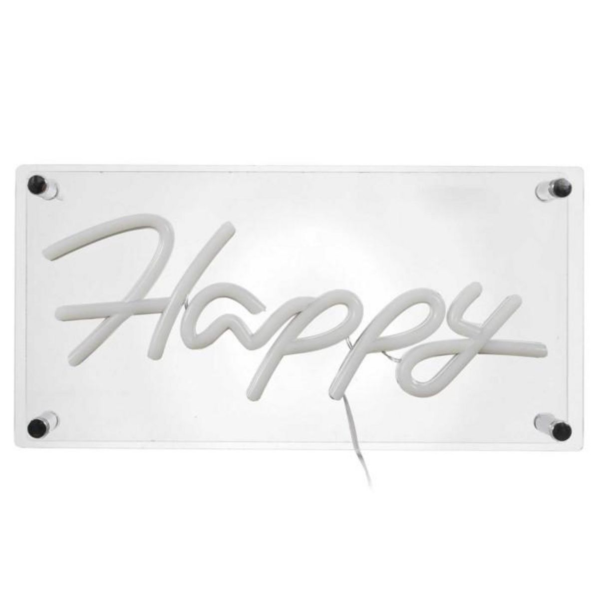 Paris Prix Lampe Acrylique Effet Néon  Happy  30cm Bleu