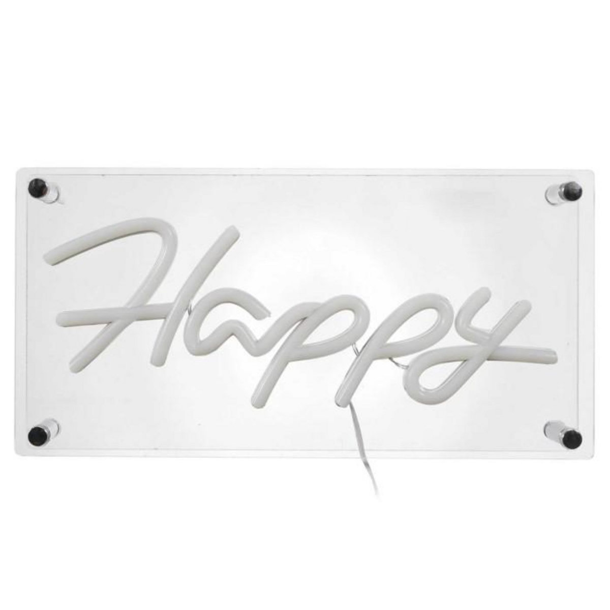 Paris Prix Lampe Acrylique Effet Néon  Happy  30cm Bleu