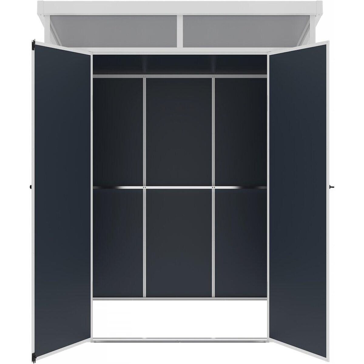 Habitat et Jardin Abri de jardin  Detroit  en résine - Gris - 4.54m² - 1.91 x 2.38 m