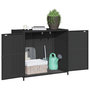 Voir la diapositive 5 : VIDAXL Armoire de rangement de jardin noir 83x45x76 cm resine tressee