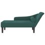 Voir la diapositive 3 : VIDAXL Chaise longue avec coussins vert fonce velours