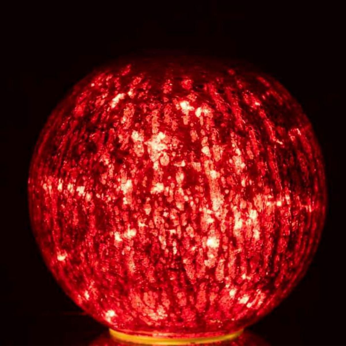 Paris Prix Boule en Verre Led Déco  Sazo  20cm Rouge