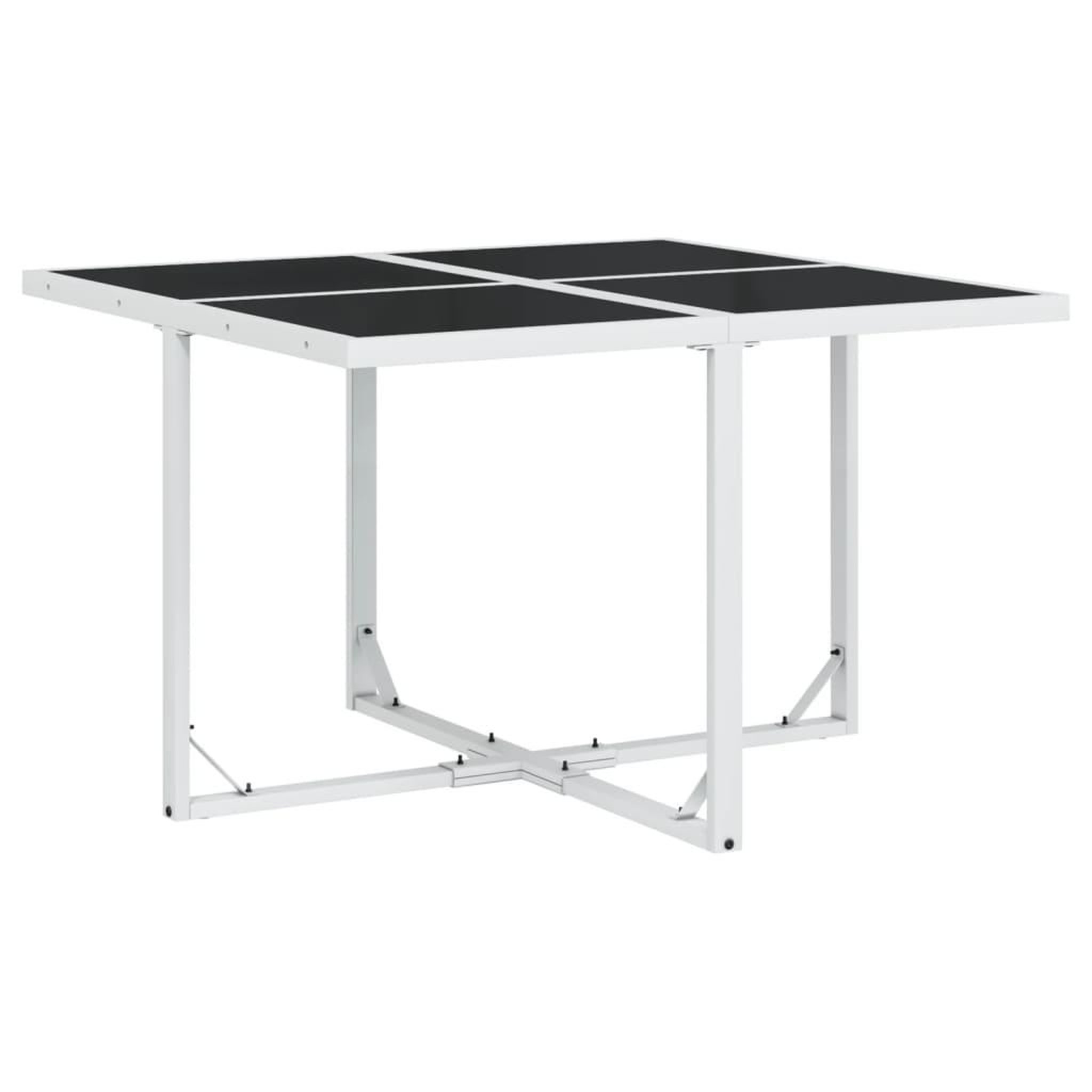 Voir la diapositive 3 : VIDAXL Ensemble a manger de jardin avec coussins 5 pcs blanc textilene