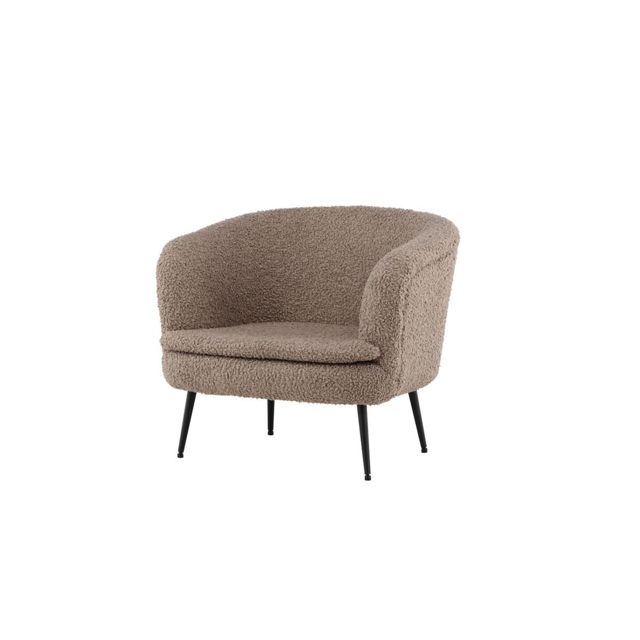 Voir la diapositive 6 : Paris Prix Fauteuil design bouclette  nordkoster  81cm beige foncé