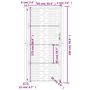 Voir la diapositive 6 : VIDAXL Portail de jardin anthracite 105x180 cm conception de carre
