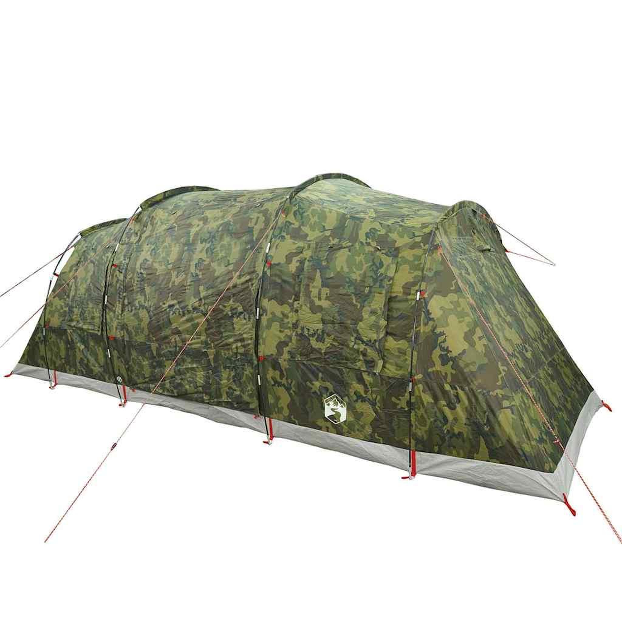 Voir la diapositive 5 : VIDAXL Tente de camping tunnel 4 personnes camouflage impermeable