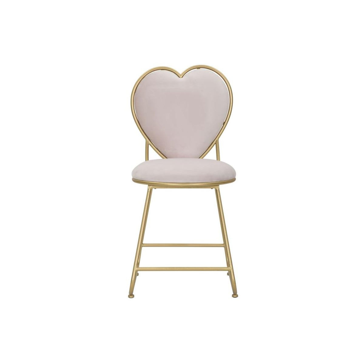 Paris Prix Chaise Design Coeur  Heart  80cm Rose & Or